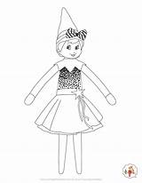 Coloring Pages Christmas Elf Shelf Girl Printables Kids Sheets Kidspartyworks Printable Colouring Her Dress Dog Ready She Season Holiday Drawing sketch template