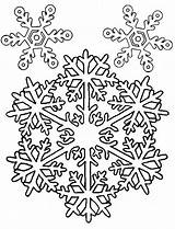 Snowflake Coloring Pages Snowflakes Printable Print Template Stencils Kids Winter Stencil Snow Easy Drawing Draw Diy Color Flake Sheets Mandala sketch template
