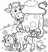 Coloring Babies Pages Cow Animals Their Animal Getdrawings Printable Farm Dairy Cows Colour Color Getcolorings Choose Board sketch template
