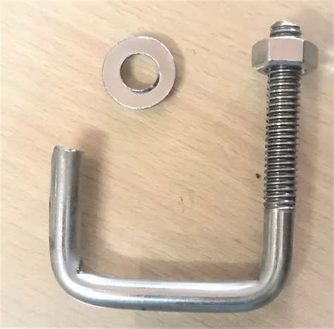 stainless steel j hook bolt for solar structure ss304 size m8 at rs