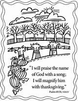 Coloring Thanksgiving Pages Fall Christian Bible Harvest Catholic Scripture Sheets Color School Sunday Colouring Printable Kids Church Thanks Jesus Jeremiah sketch template