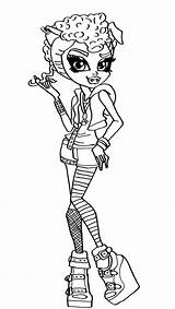 Monster High Pages Coloring Wolf Howleen Online Girls Posing Cool Getdrawings Kidsdrawing sketch template