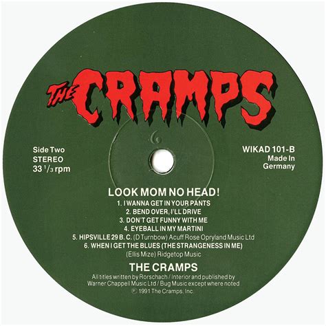 The Cramps Look Mom No Head Ace Records