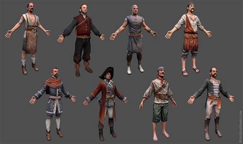 game art  gen characters  poly modeling  unity assets