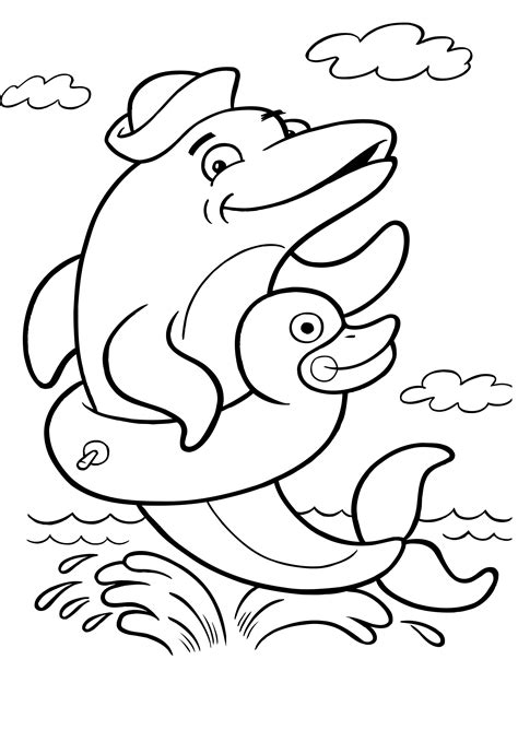 dolphin coloring pages  kids animal place