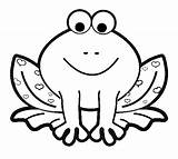 Frog Coloring Cartoon Pages Frogs Color Para Sapo Drawing Dibujos Colorear Kids Template Valentine Printables Clipart Dessin Colorir sketch template