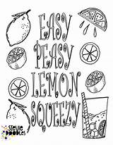 Coloring Lemon Peasy Easy Printable Squeezy Pages Sheet sketch template