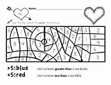 Than Greater Coloring Less Number Color Worksheets Numbers Teacherspayteachers Choose Board sketch template