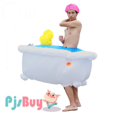 adult inflatable costume blow  bathtub costume halloween fun suit