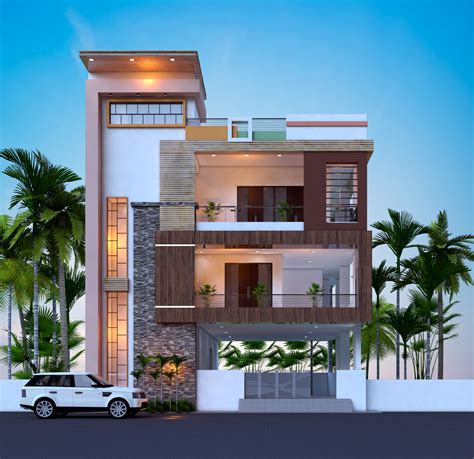 house front elevation designs  double floor east facing home alqu