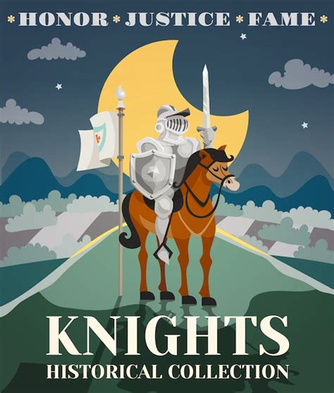 knight poster illustration vector