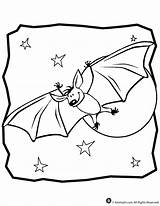 Coloring Pages Bat Nocturnal Animals Animal Isometric Cricket Activities Jr Color Popular Kids Library Clipart Template Print Coloringhome sketch template