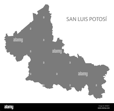 san luis potosi map black  white stock  images alamy