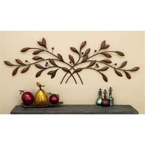 metal branch wall decor   art bronze finish leaves branches
