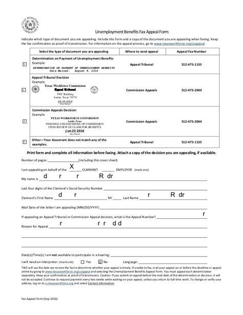 pua ohio unemployment appeal letter sample