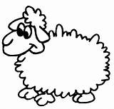 Sheep Coloring Funny Cute Little Coloringsky sketch template