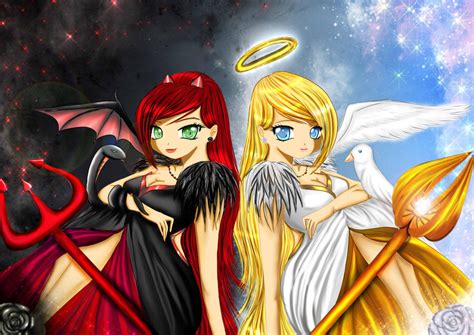 Angel And Devil By Maviboncuk On Deviantart