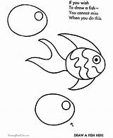Drawing Kids Draw Easy Step Fish Lessons Simple Learn Coloring Pages Printable Getdrawings Sea Worksheets Choose Board sketch template