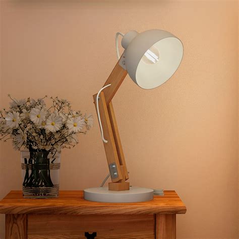 swing arm led desk lamp modern adjustable architect table led light  lavish home white