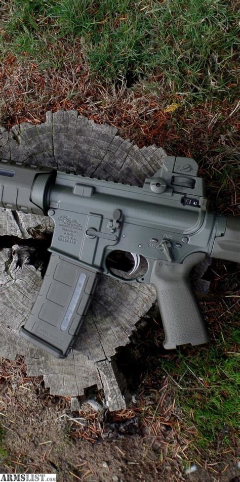 armslist  sale custom build od green ar  hbar rifle