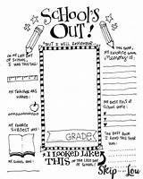 School End Printable Coloring Last Memory Book Fun Teacher Year Pages Preschool Activities Printables Skip Lou Schools First Coolest Summer sketch template