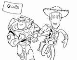 Woody Buzz Coloring Pages Getcolorings Lightyear sketch template
