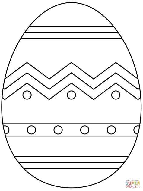 easter egg  abstract pattern coloring page  printable