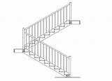 Elevation Stair Drawing Dwg Side  Autocad Railing Cadbull Description sketch template