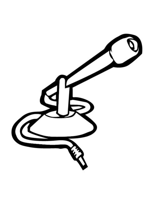 microphone colouring clipart