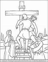 Stations Sacra Easter 13th Thecatholickid Lent Dies Crucifixion Reigns Descido Xiii Loudlyeccentric Ideias Printables Ostern sketch template