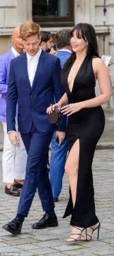 Daisy Lowe Shows Off Her Cleavage In Plunging Black Gown Daily Mail