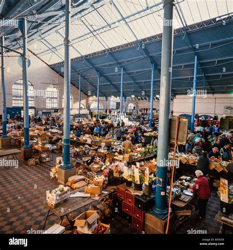abergavenny indoor market stock photo alamy