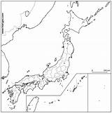 Japan Map Outline Blank Prefectures Japanese Whole sketch template