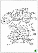 Coloring Pony Tale Barbie Sisters Her Dinokids Close Print sketch template