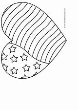Flag Coloring American Heart Sheet Printable Pdf sketch template