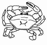 Crab Coloring Pages Color Kids Animals Print Cartoon Printable Cliparts Clip Drawing Shellfish Clipart Blue Colouring Water Animal Template Sheets sketch template