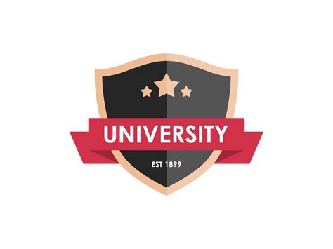 template university badge emblem logo design