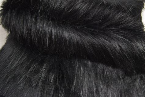 black fox faux fur fabric   metre  norge black fakefurshopcom