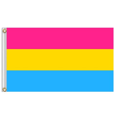 pansexuality flag 3x5 ft printed polyester large gay pride lgbt flag in