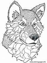 Wolf Coloring Pages Detailed Printable Realistic Getcolorings Color Print sketch template