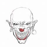 Clown Creepy Payasos Payaso Clowns sketch template