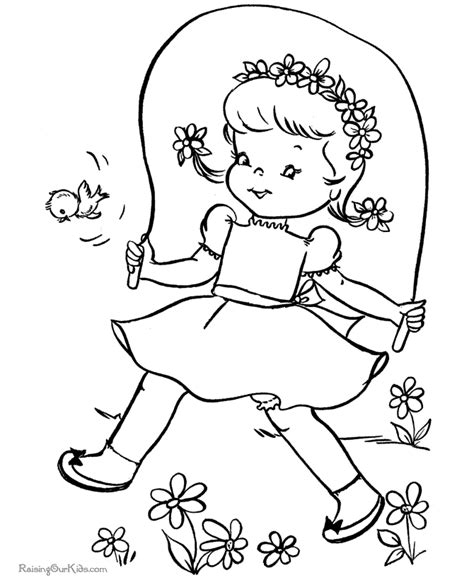 cute spring coloring sheet