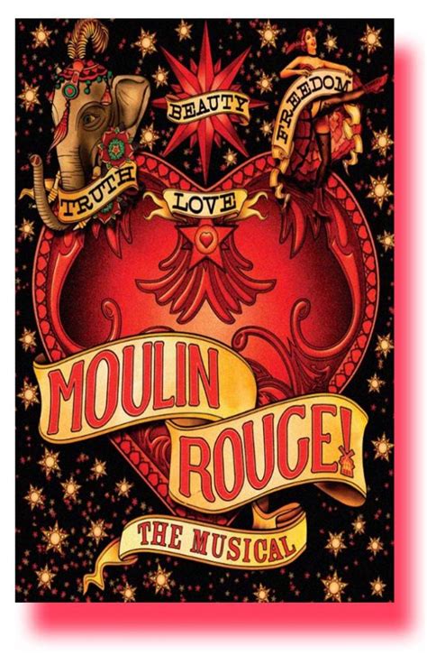 moulin rouge poster concert broadway musical heart    inches usa sameday shipping