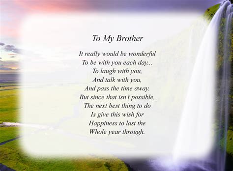 Poems For A Brother Who Passed Away