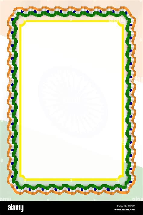 frame  border  ribbon  india flag template elements