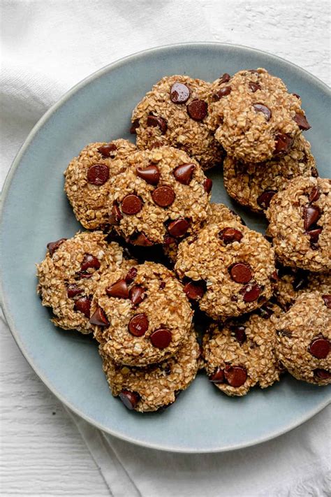 banana oatmeal cookies {3 ingredients} feelgoodfoodie