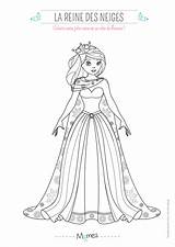 Coloriage Reine Neiges Princesse Momes sketch template