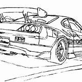 Coloring Pages Drifting Cars Ken Block Trace S15 Awesome sketch template