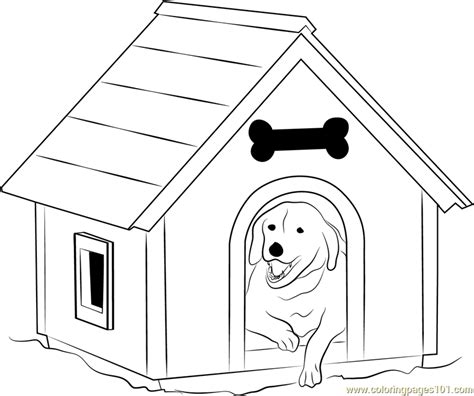 dog house  window coloring page  dog house coloring pages
