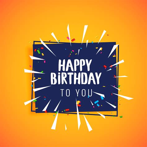 happy birthday celebration greeting card design   vector art stock graphics images